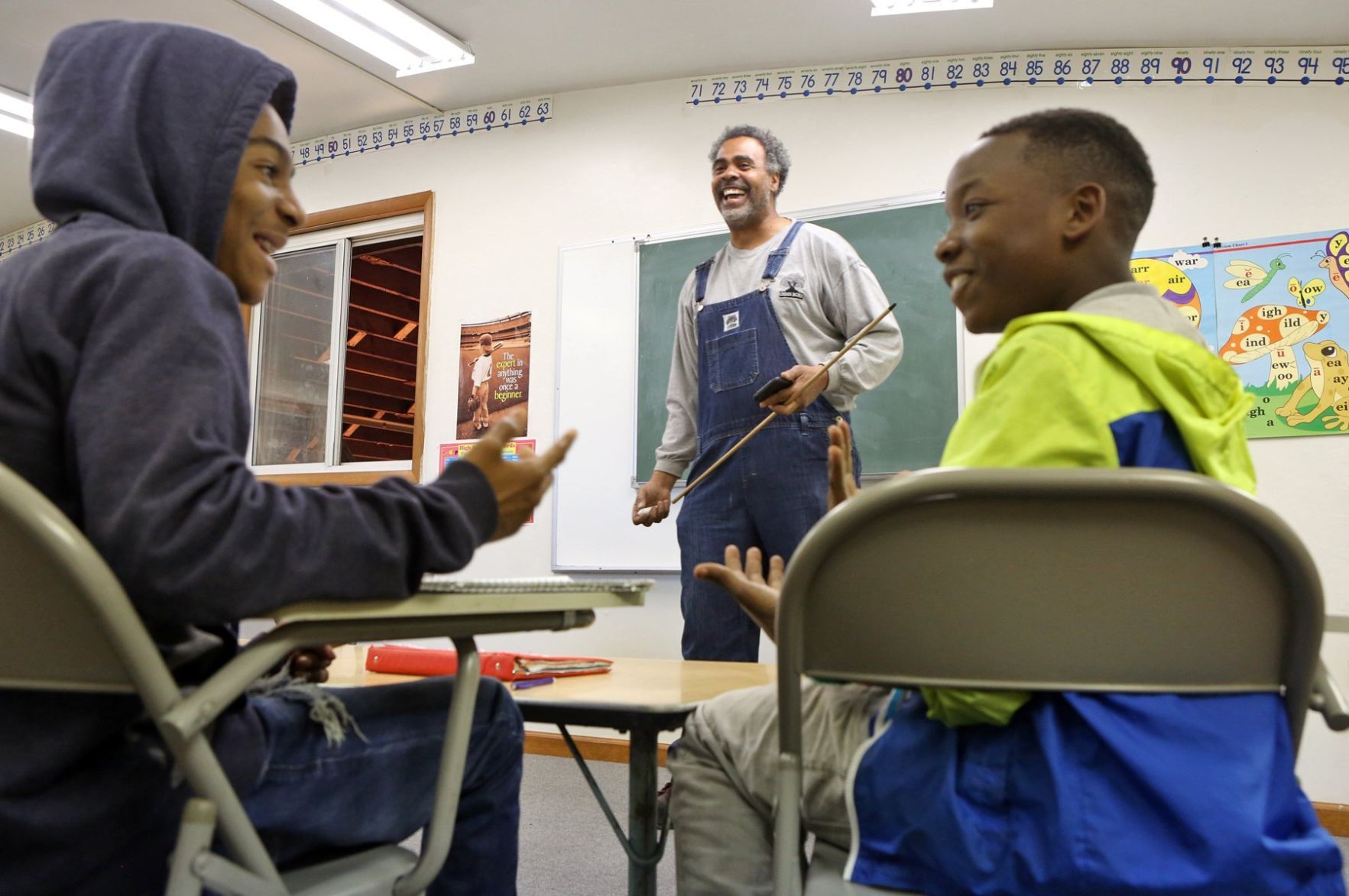 Johnel Langerston helping black youth at Urban Born